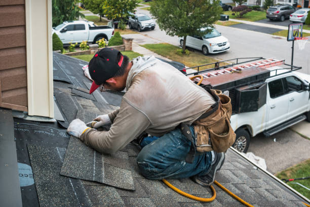 Professional Gutter Installation technician working in Skokie, IL